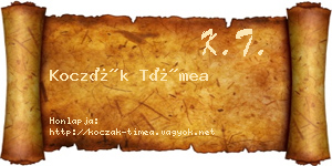 Koczák Tímea névjegykártya